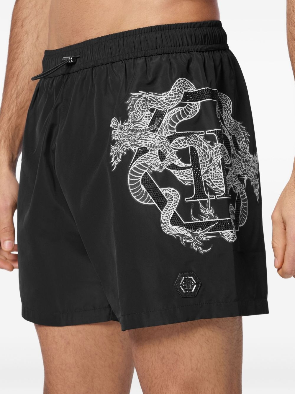 dragon-print swim shorts - 2