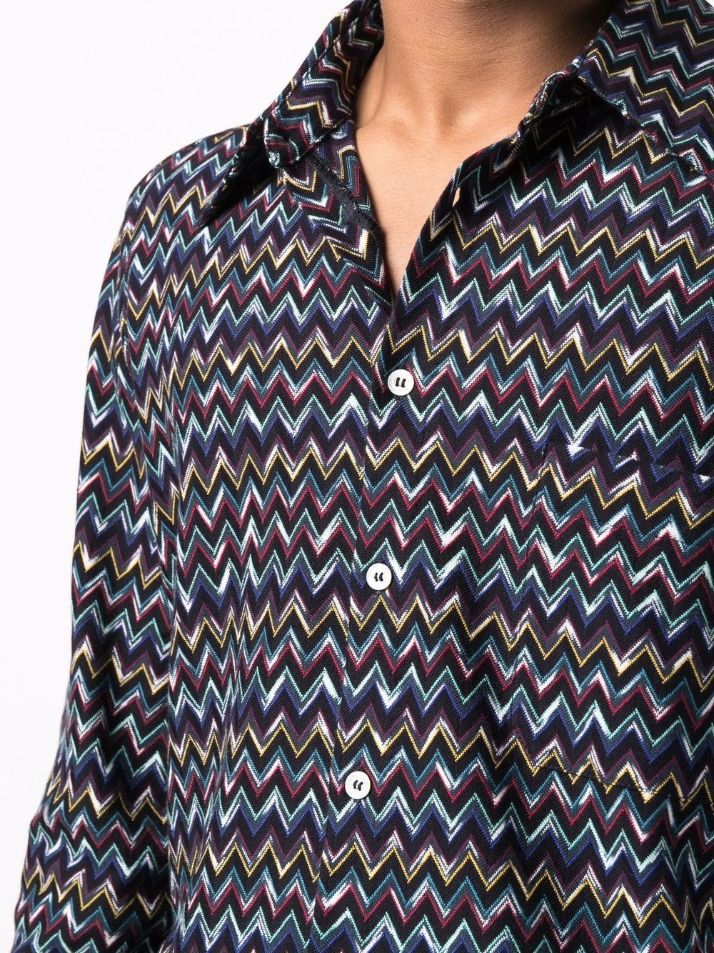 zigzag-print shirt - 5