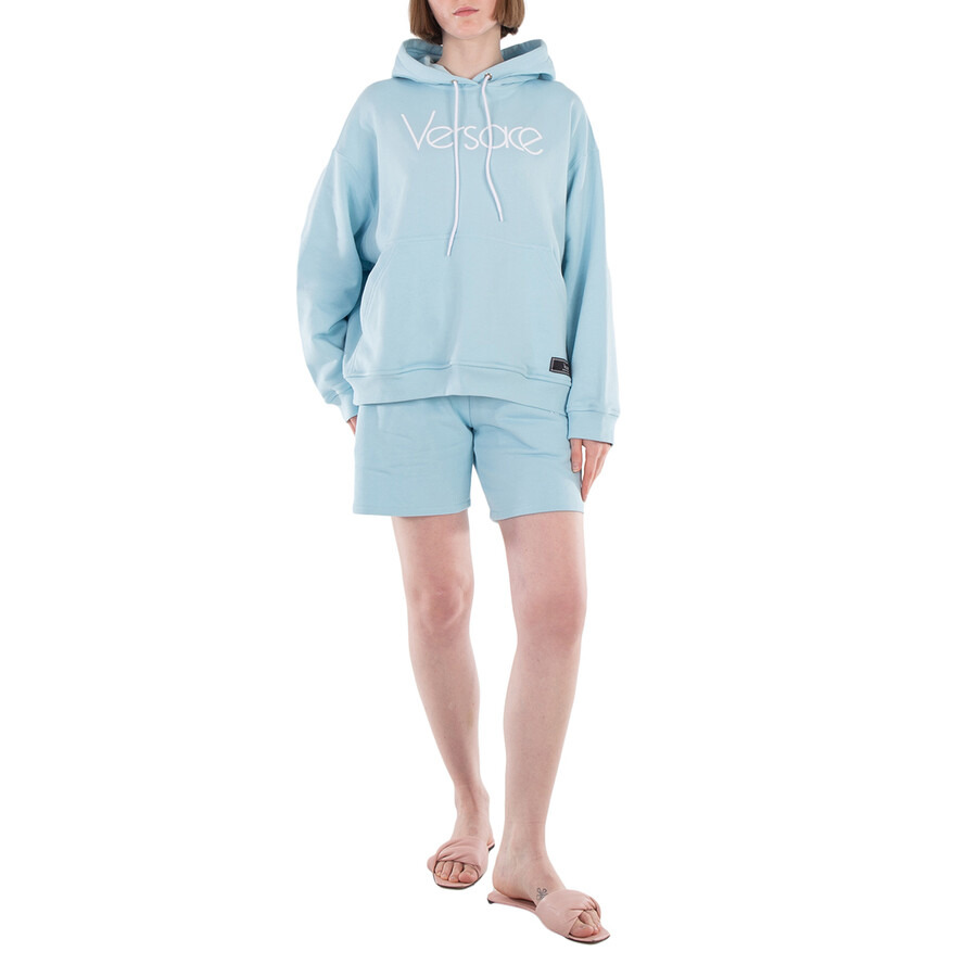 Versace Logo-Embroidered Drawstring Hoodie - 4