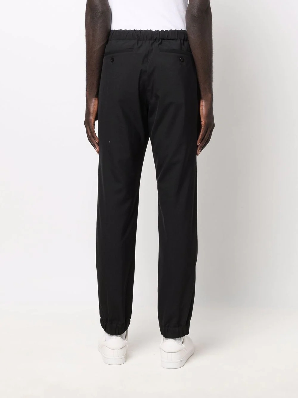 tapered belted-waist trousers - 4