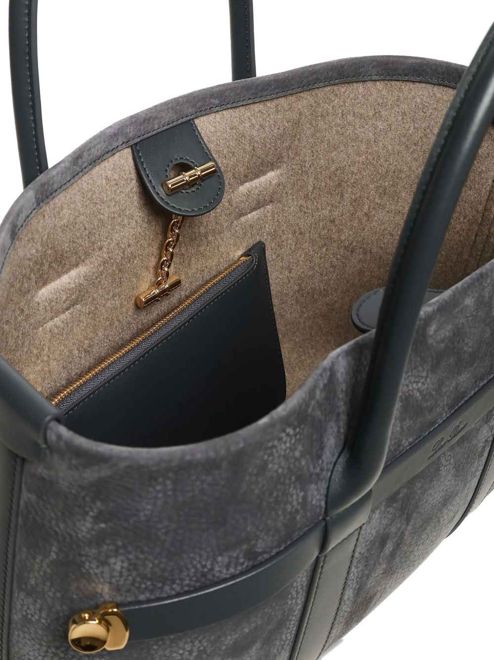 small Ghiera leather-trimmed calfskin shopper bag - 5