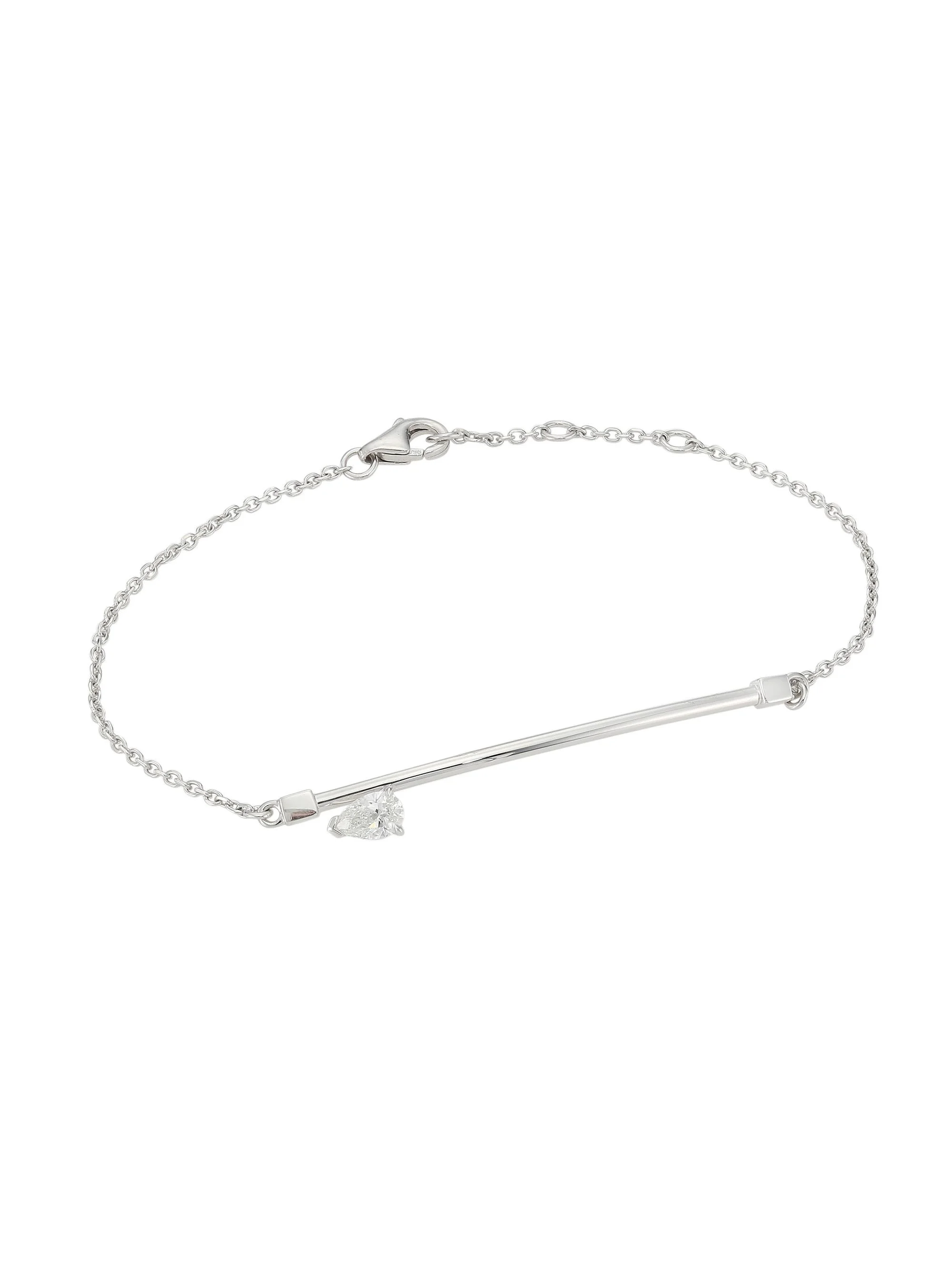 Women's Serti Sur Vide 18K White Gold & Diamond Chain Bracelet/6.69" - White Gold - 1