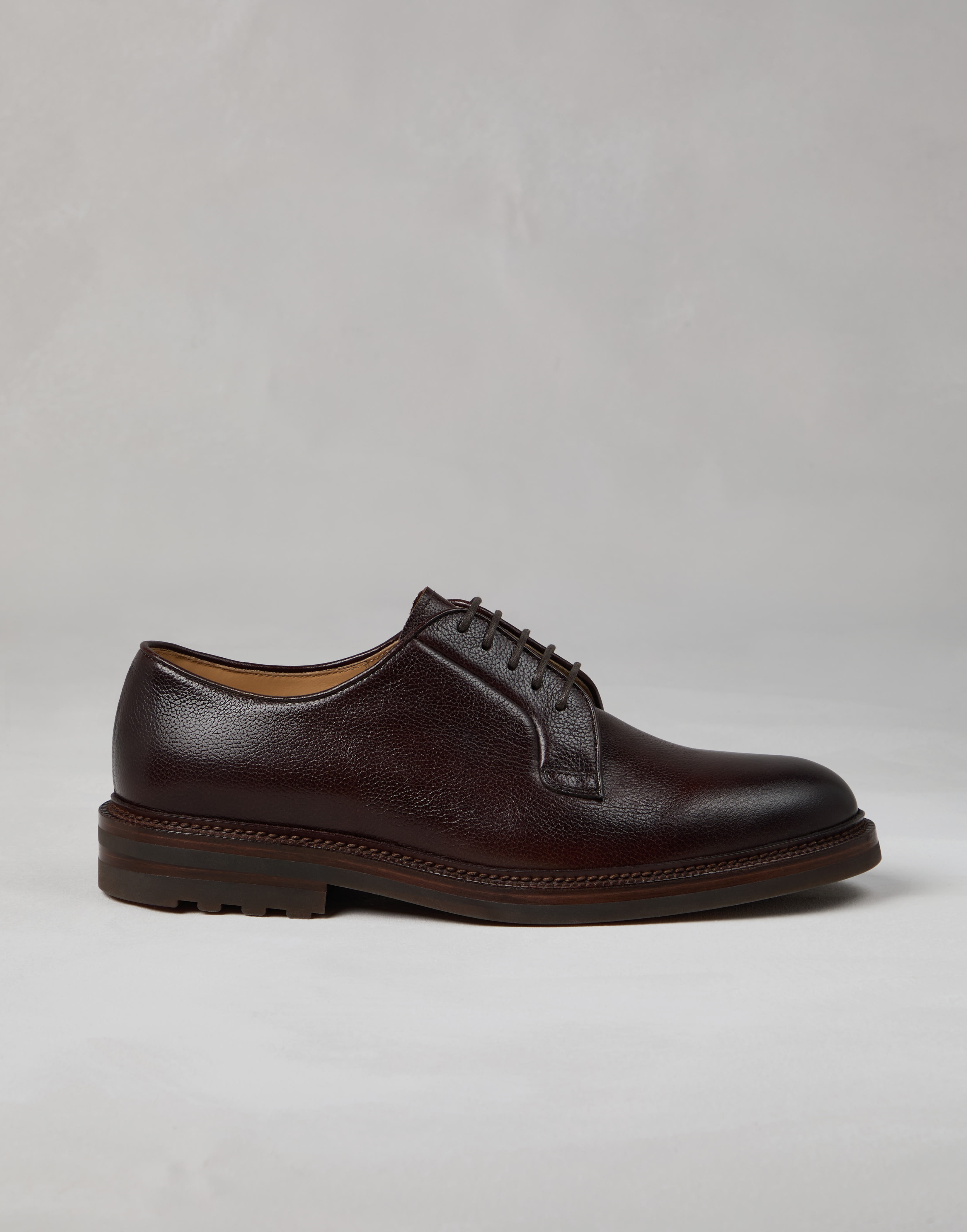 Texture calfskin Derbys - 5
