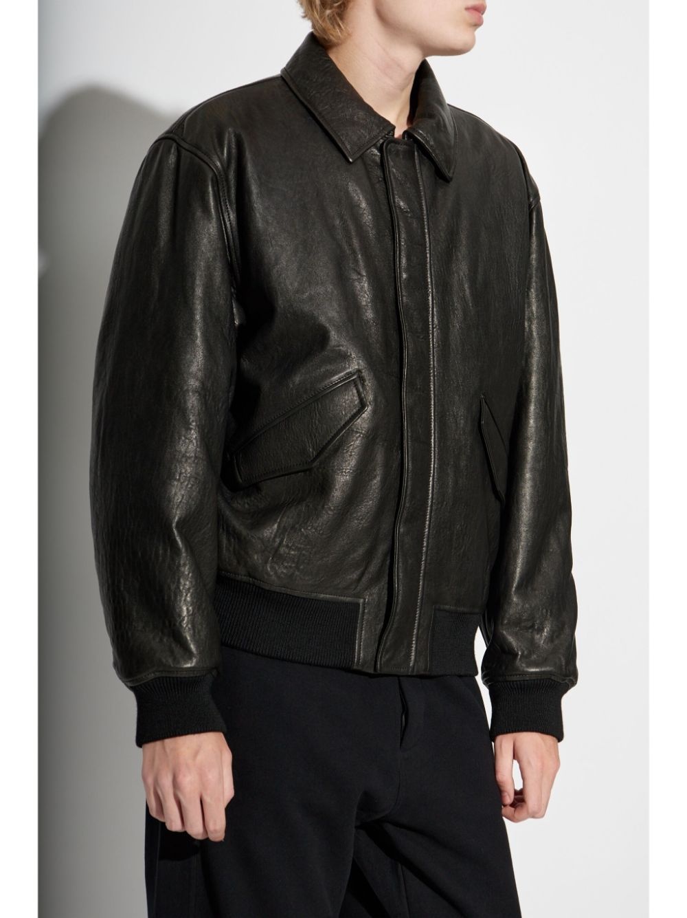 leather bomber jacket - 3