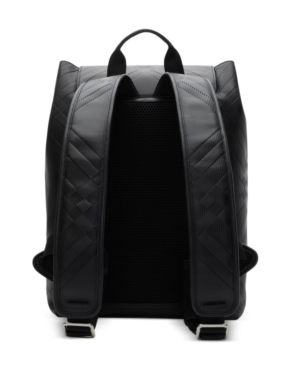 embossed-check backpack - 2