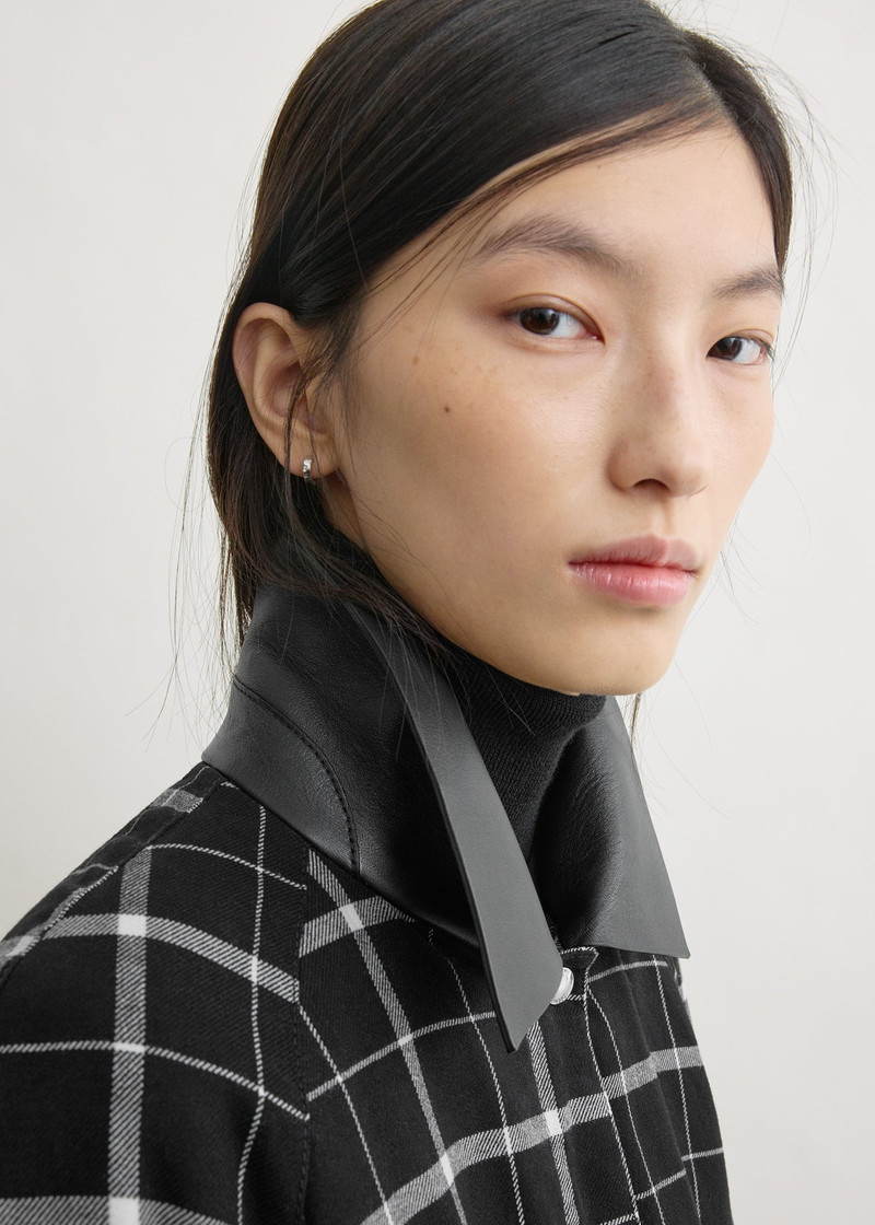 Windowpane country coat black/white 6