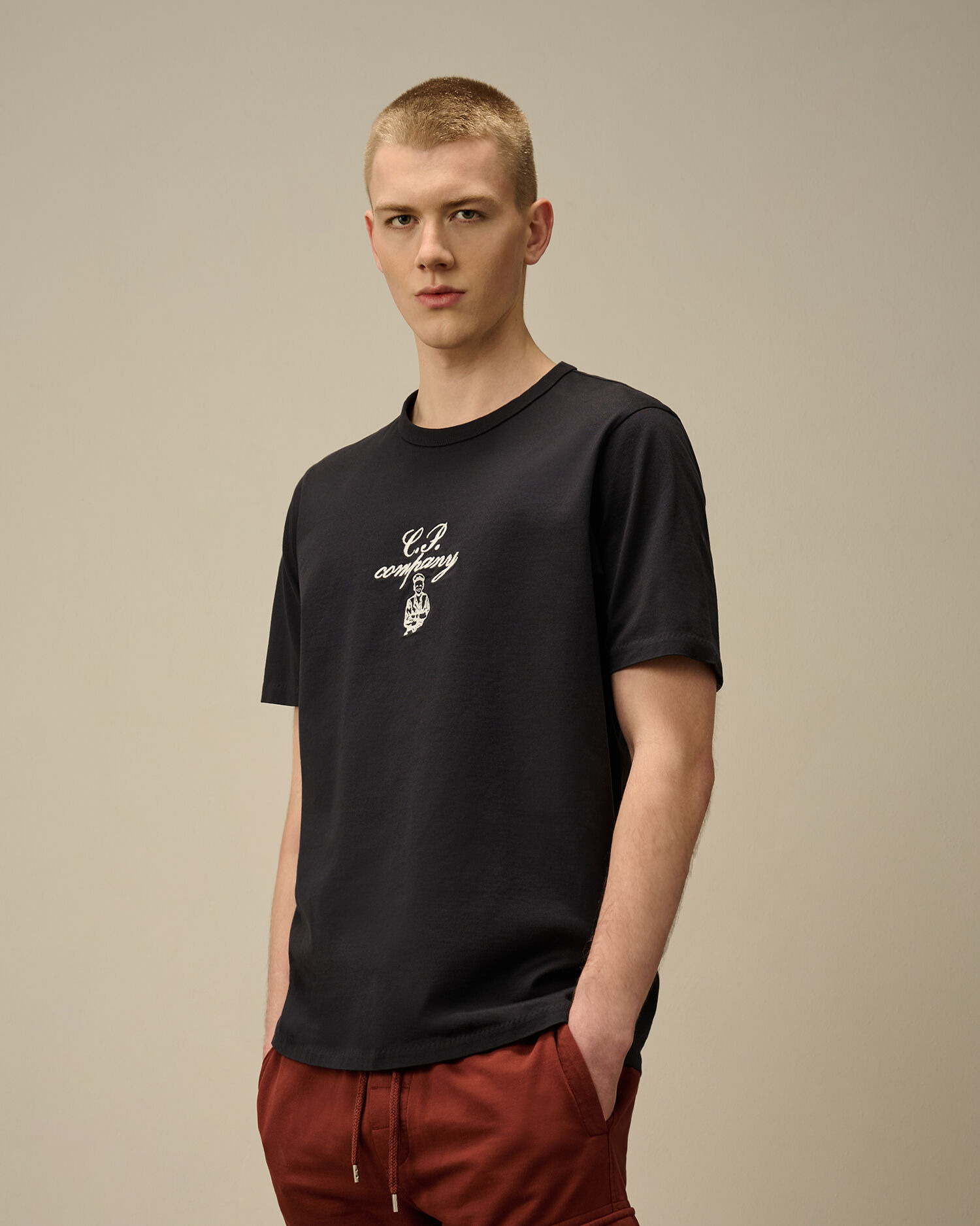 30/2 Mercerized Jersey Twisted Embroidery T-Shirt - 3