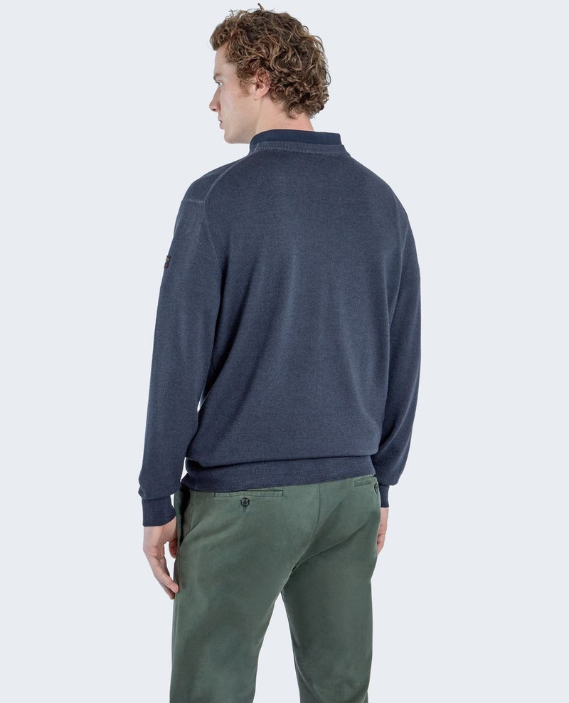Merino wool crew neck extra-fine dyed garment 4
