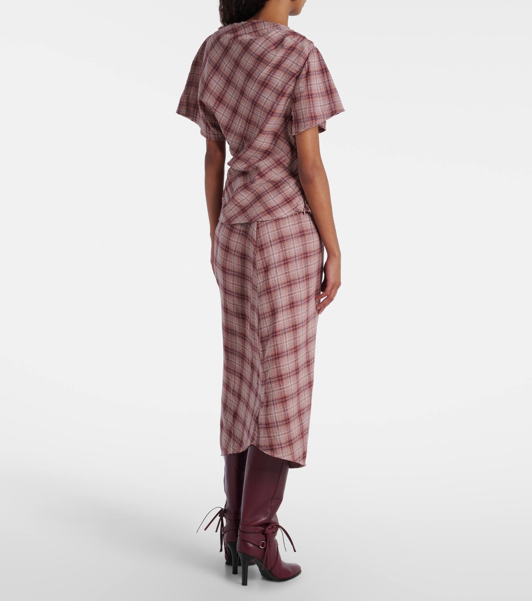 Neyela checked cotton T-shirt - 3