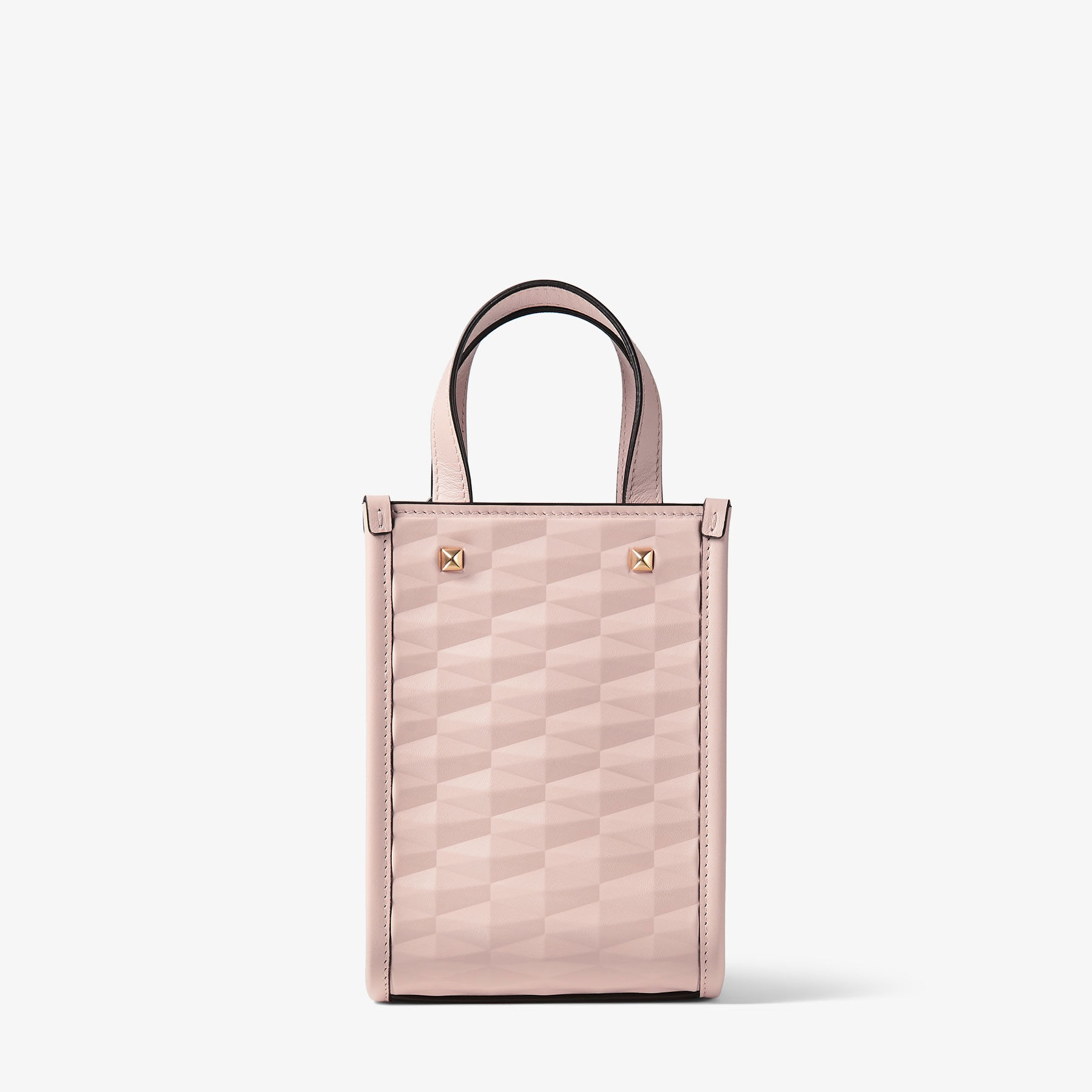 Mini N/S Tote
Macaron Diamond Embossed 3D Leather Mini Tote Bag - 7