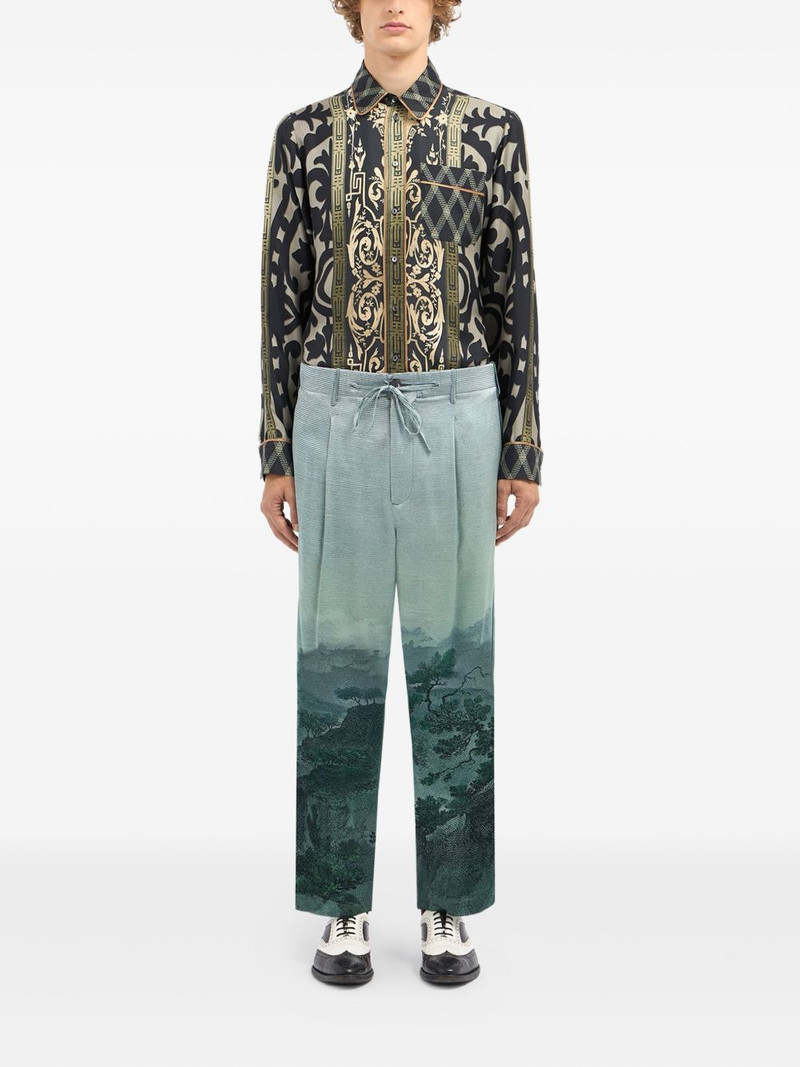 Pierre-Louis Mascia landscape-print drawstring-waist trousers outlook