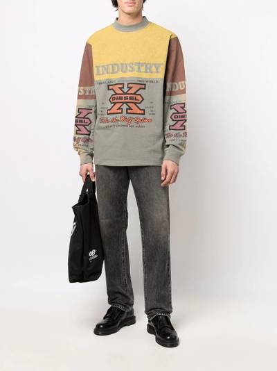 Diesel logo-print long-sleeve T-shirt outlook