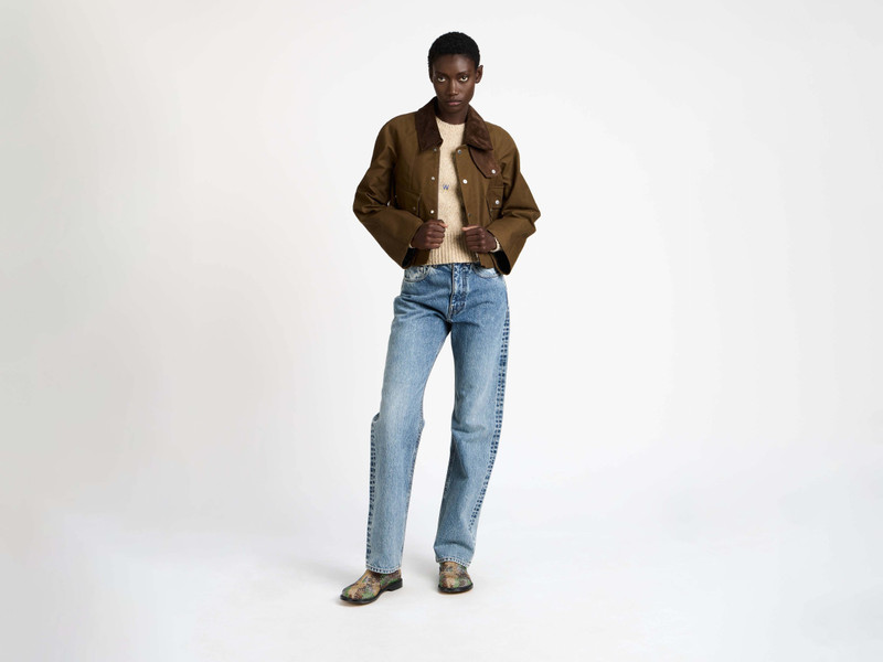 JW Anderson WOMENS BARN JACKET IN DARK OLIVE outlook