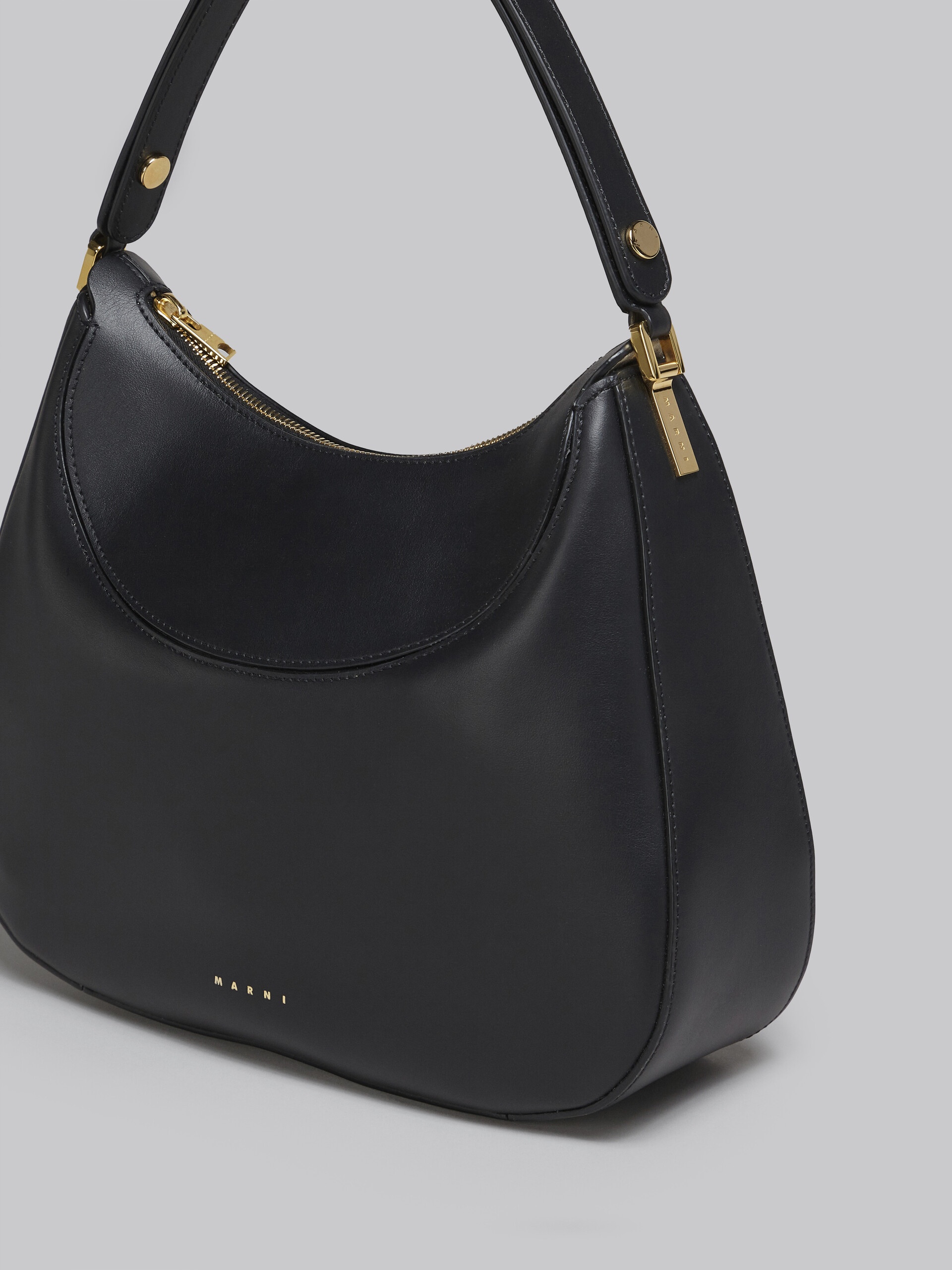 MILANO LARGE BAG IN BLACK LEATHER - 5
