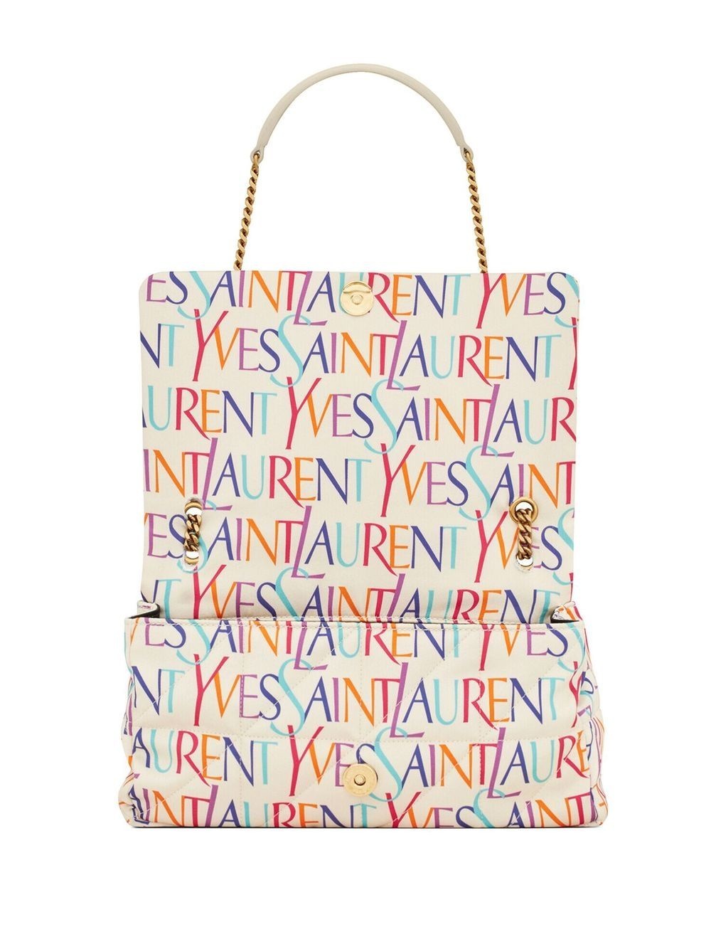 logo-print leather bag - 5