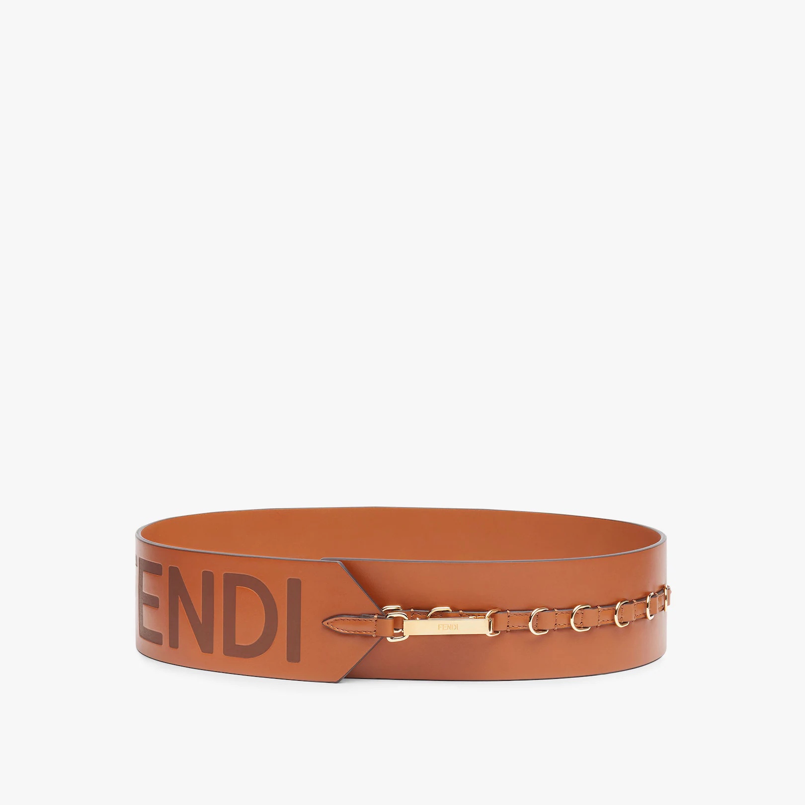 Brown leather belt - 1