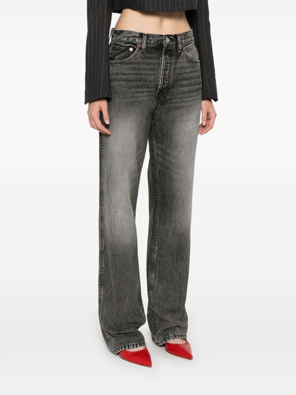 90s high-rise loose jeans - 3