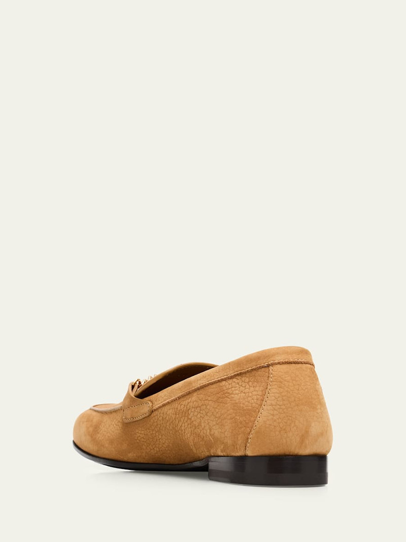 VERSACE Men's Medusa Chain Nubuck Loafers outlook