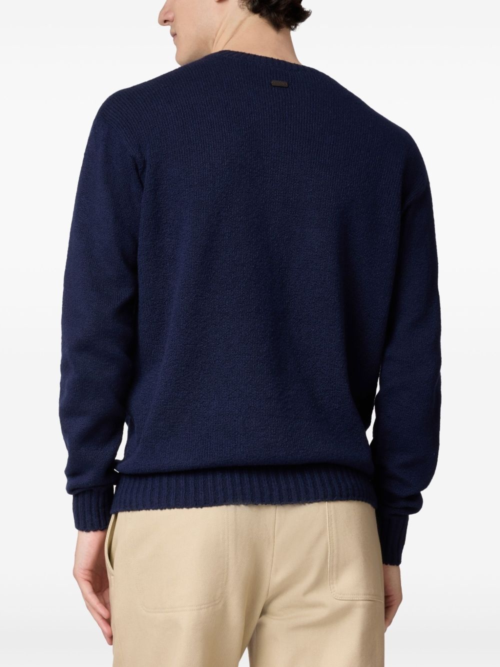 crew-neck knitted sweater - 3