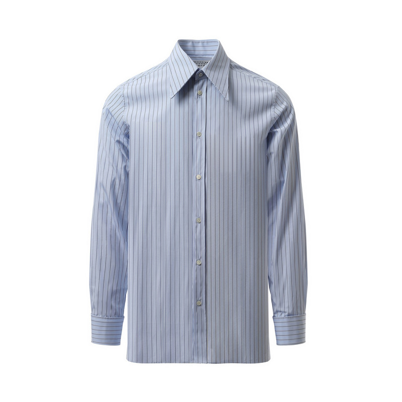Maison Margiela Classic Stripe Shirt in Light Blue outlook