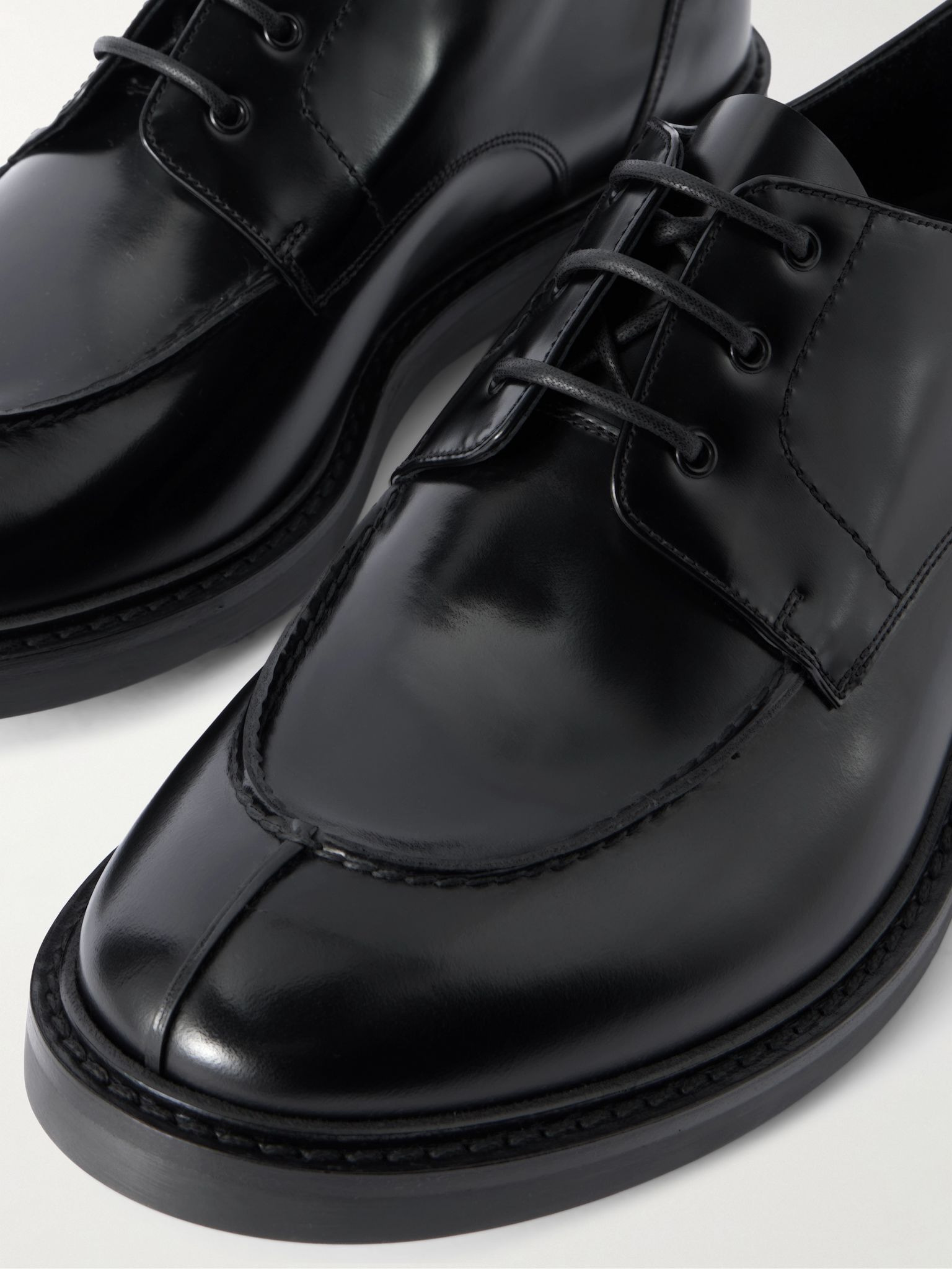 Lino Leather Derby Shoes Black - 5