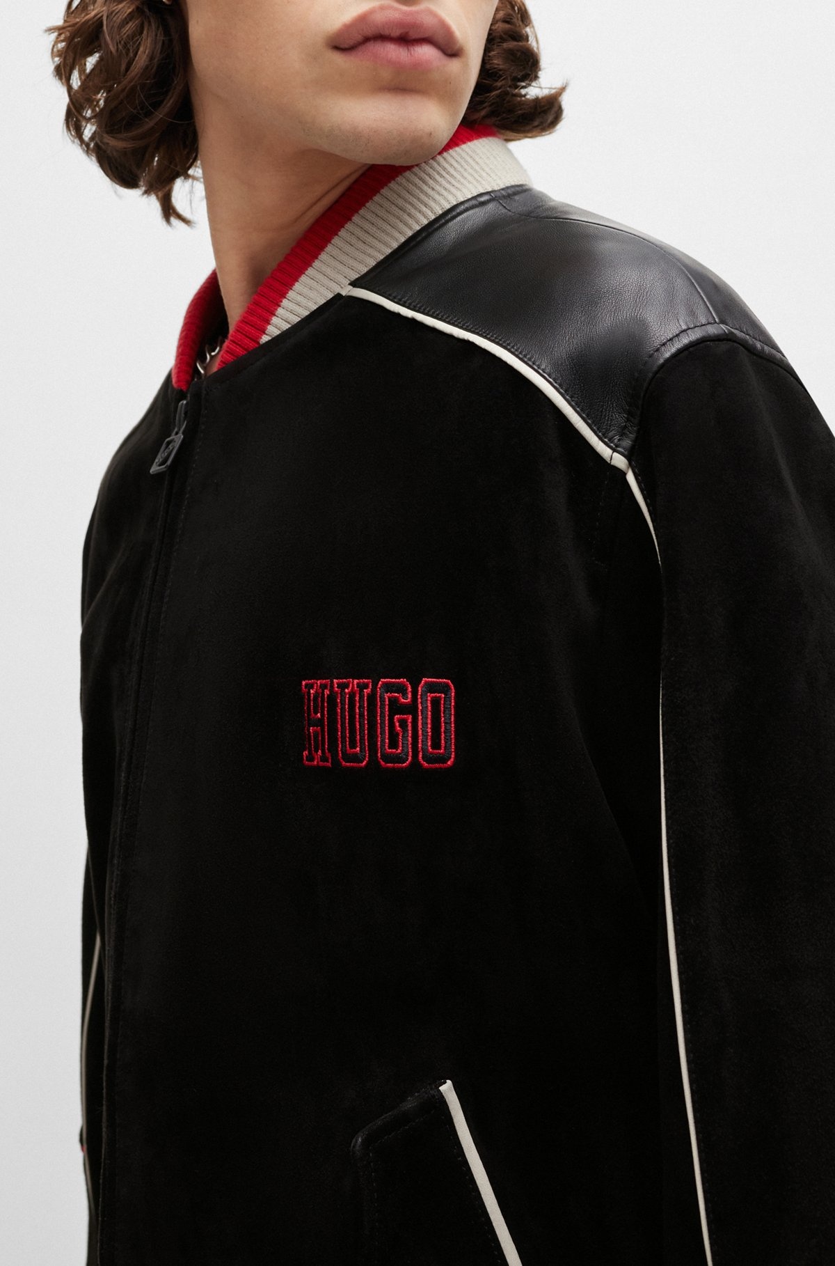 RELAXED-FIT BOMBER JACKET WITH SPORTY LOGOS - 6