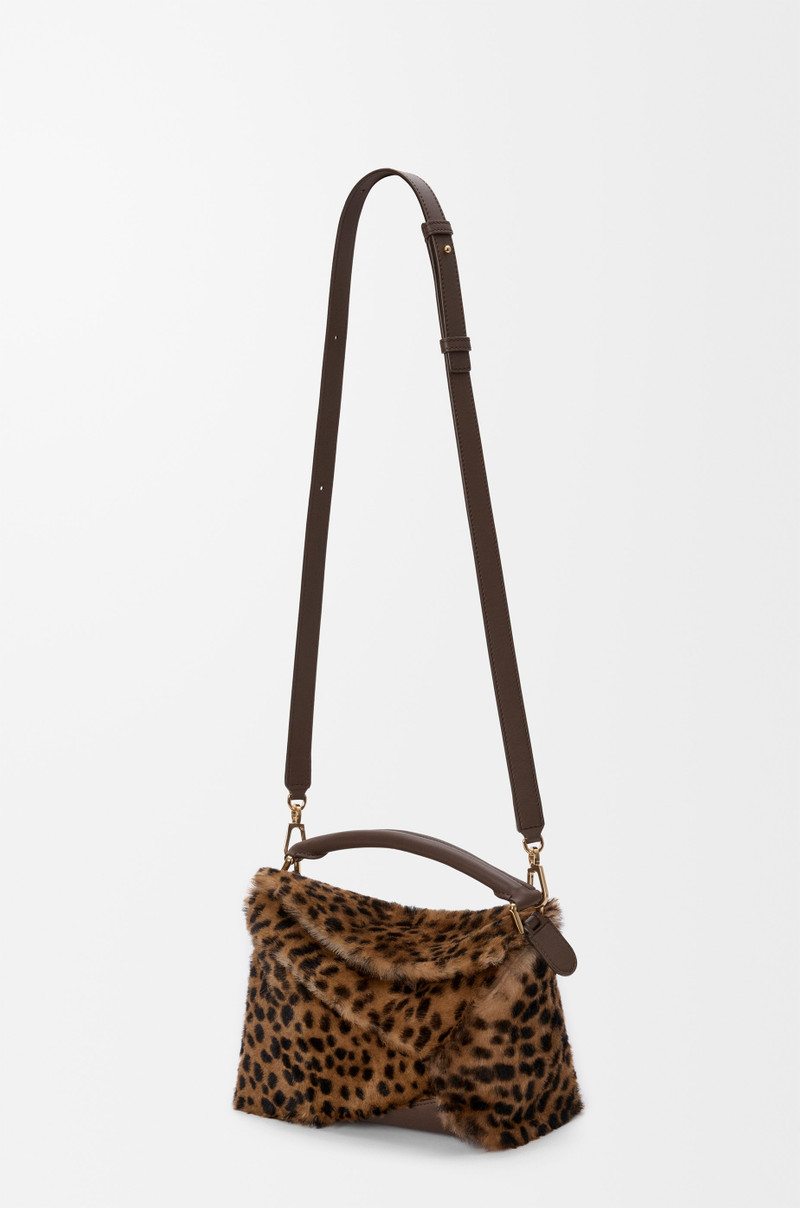Small Puzzle Edge bag in printed shearling 8