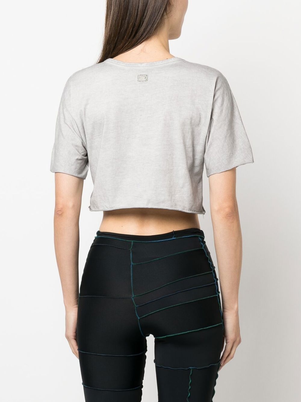 cropped short-sleeved T-shirt - 4