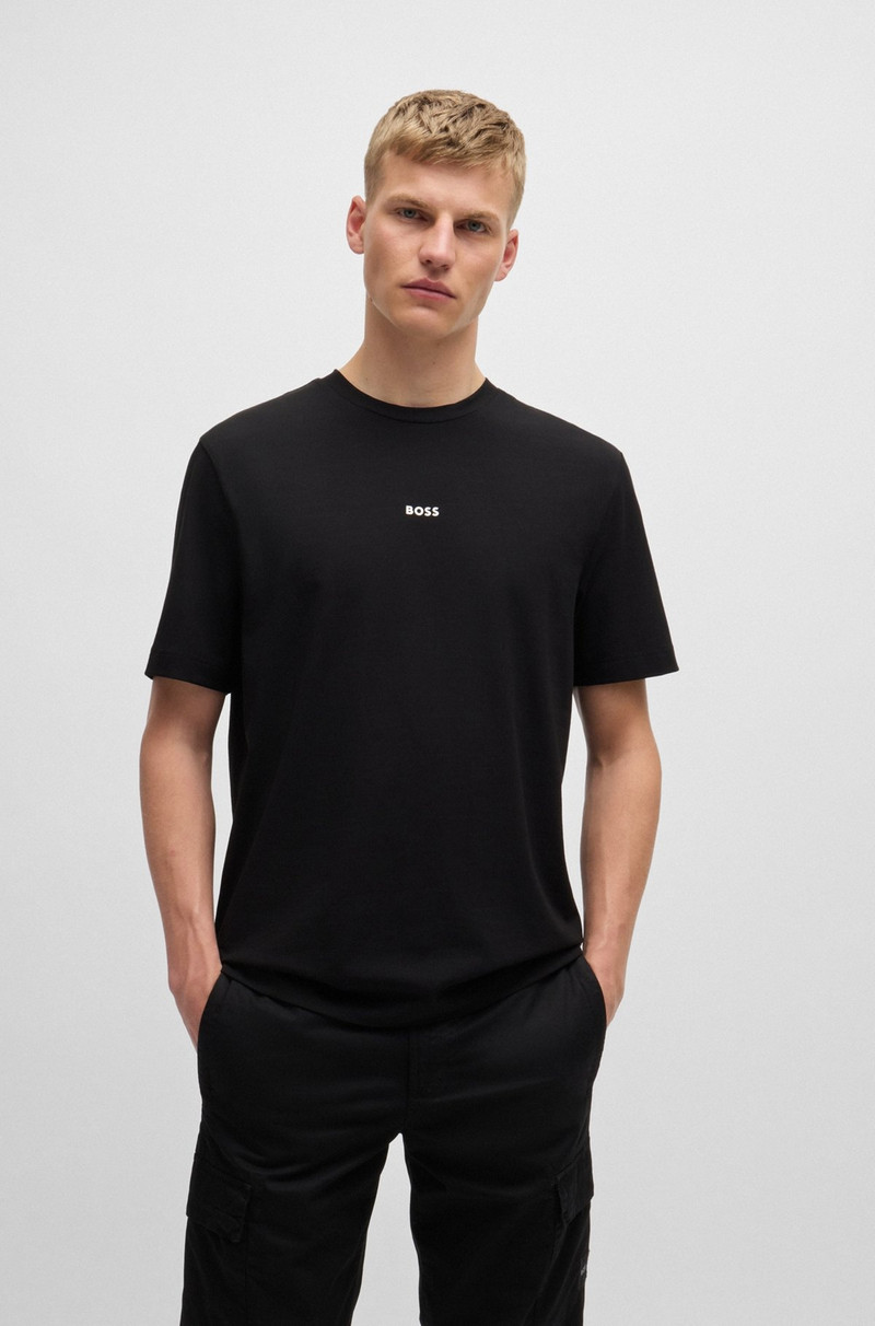 BOSS RELAXED-FIT T-SHIRT IN STRETCH COTTON WITH LOGO PRINT outlook