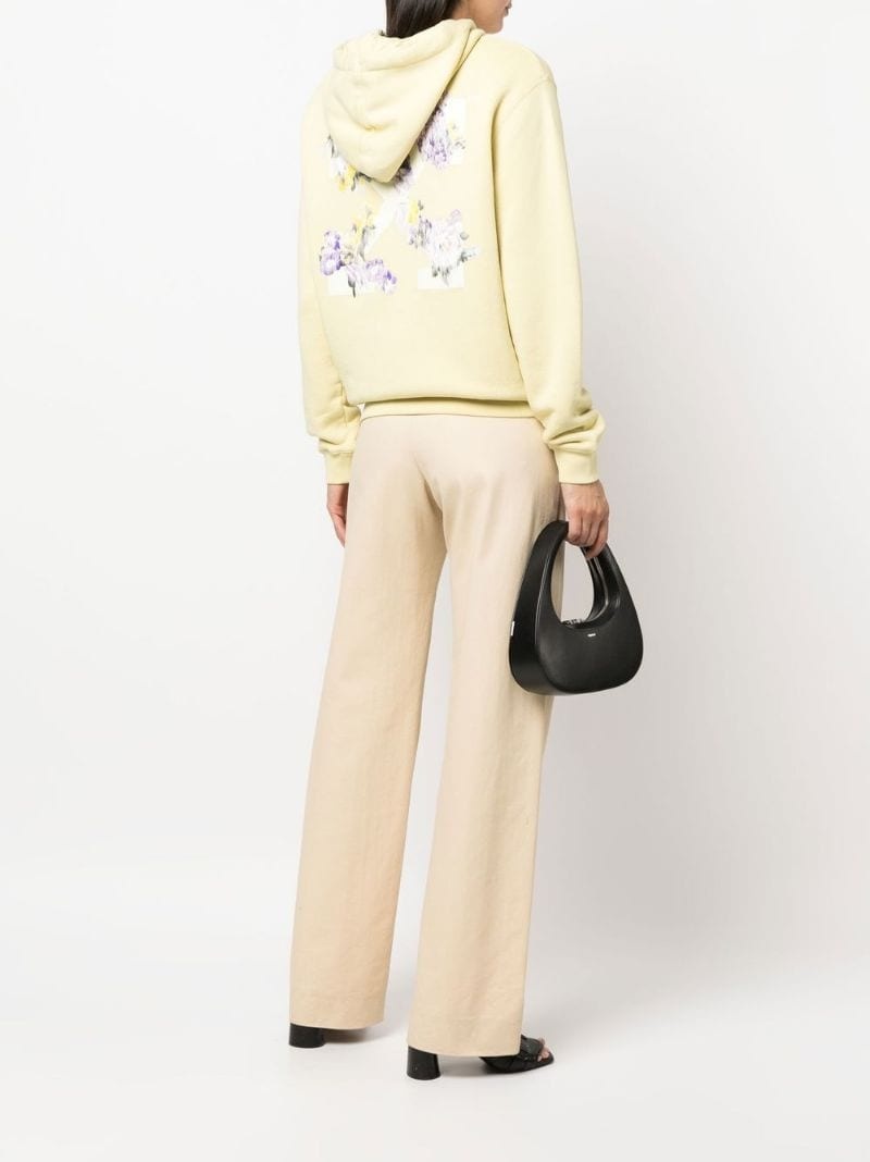 floral embroidered arrows hoodie - 3