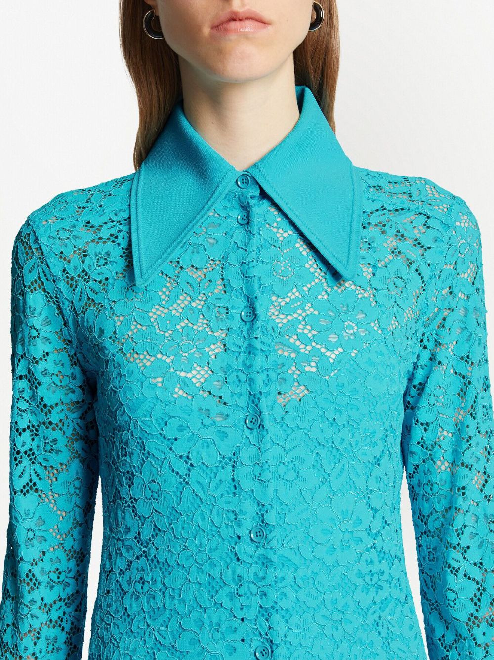 floral lace shirtdress - 5