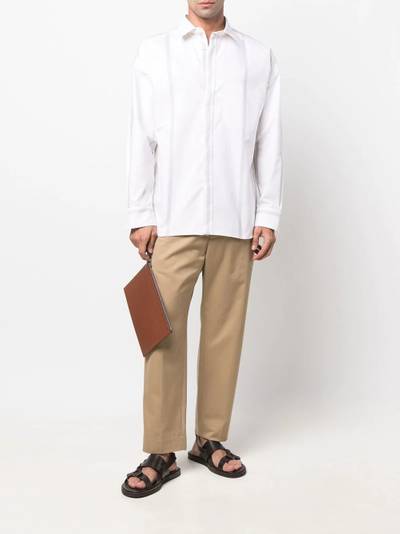 Salvatore Ferragamo panelled long-sleeve cotton shirt outlook