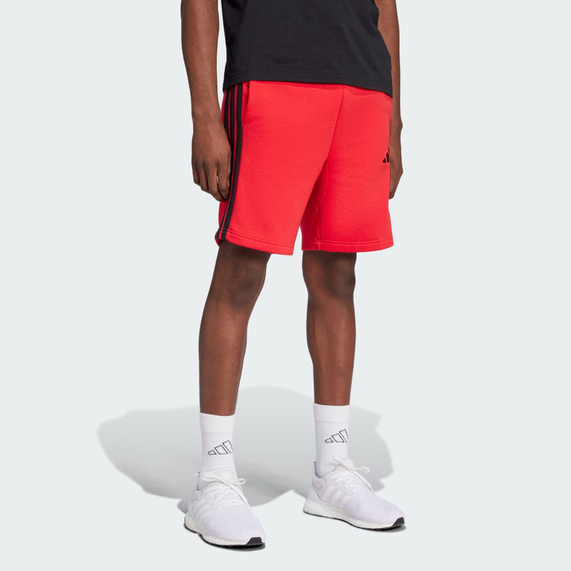 Essentials 3-Stripes Fleece Shorts 4