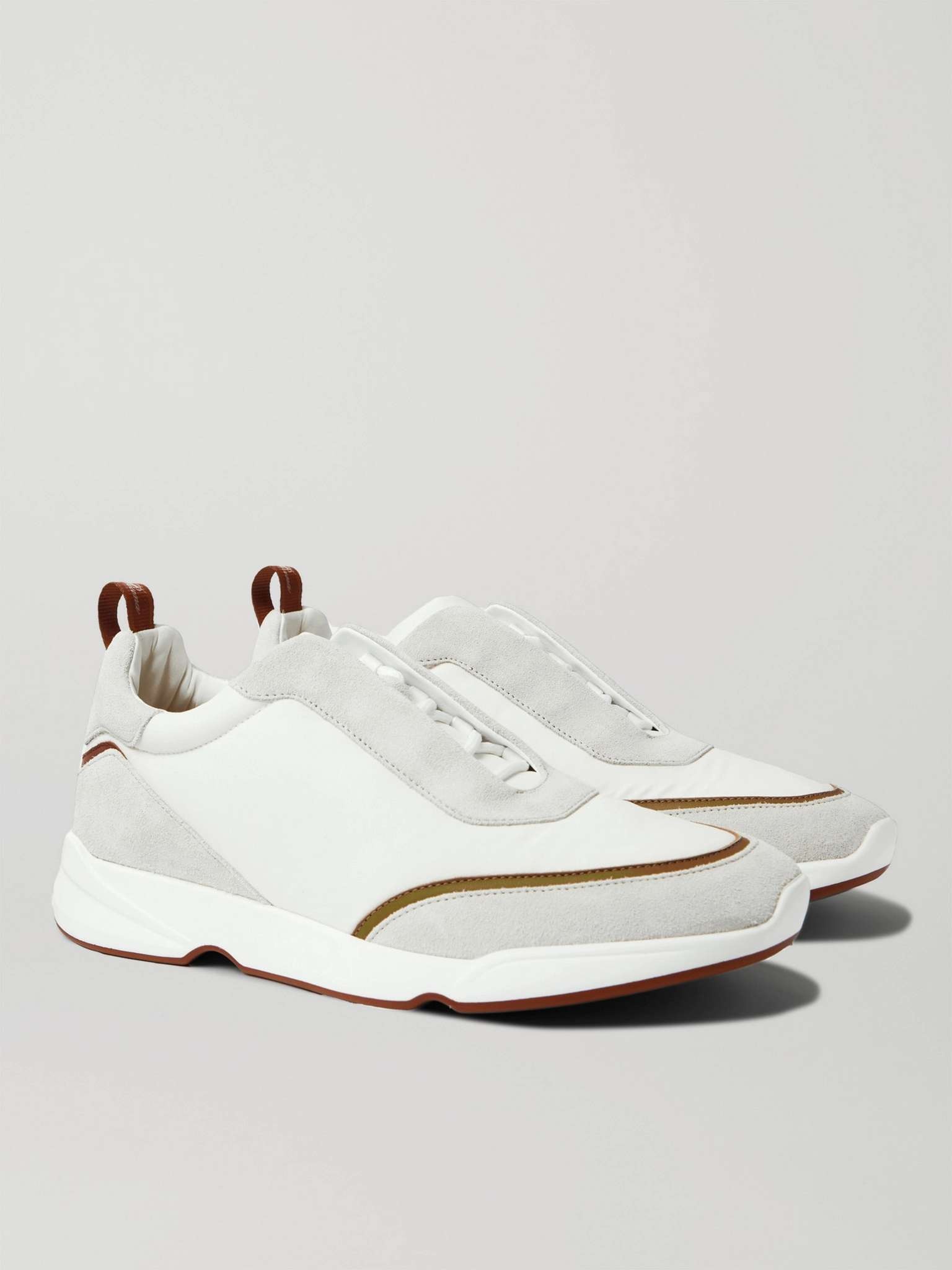 Modular Walk Leather-Trimmed Canvas and Suede Sneakers - 4