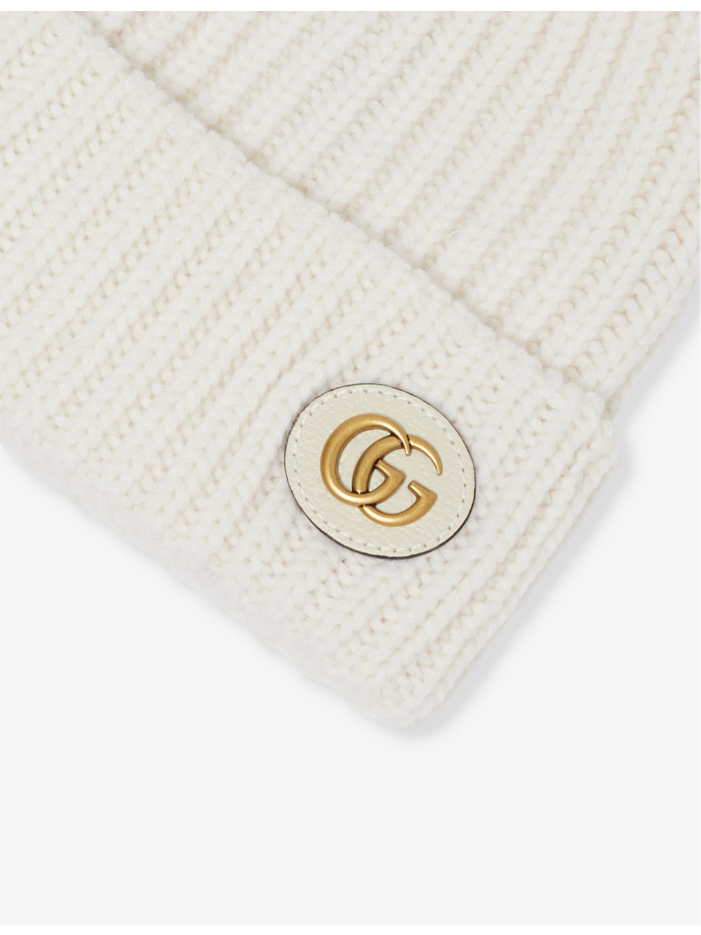 Double G Ribbed Wool-Blend Knitted Beanie Hat - 2