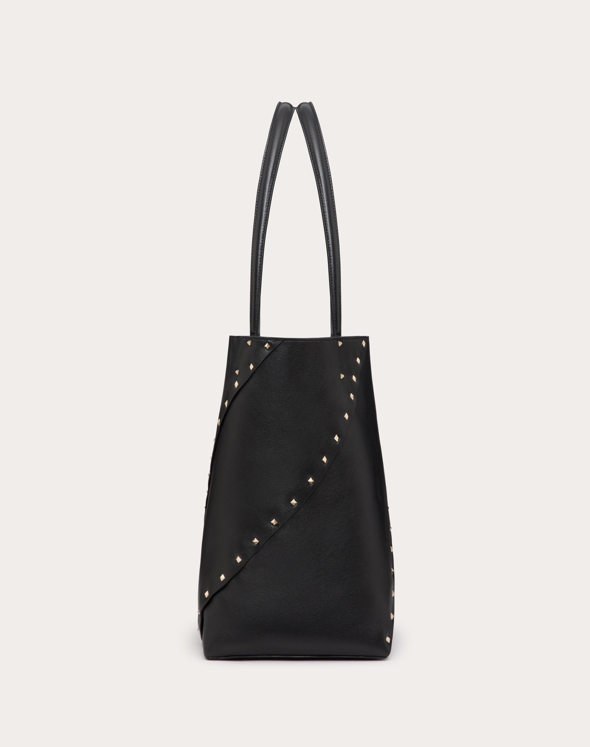 VALENTINO GARAVANI VALENTINO GARAVANI ROCKSTUD WISPY SHOPPING BAG IN CALFSKIN - 5