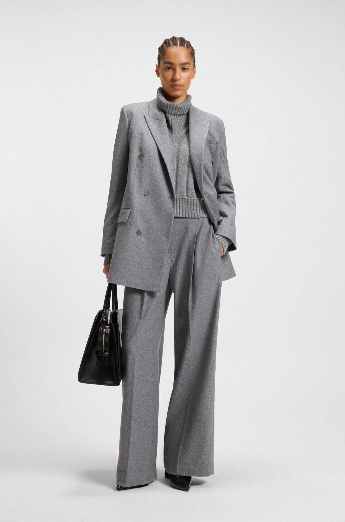 ROLLNECK SWEATER IN VIRGIN WOOL AND CASHMERE - 3