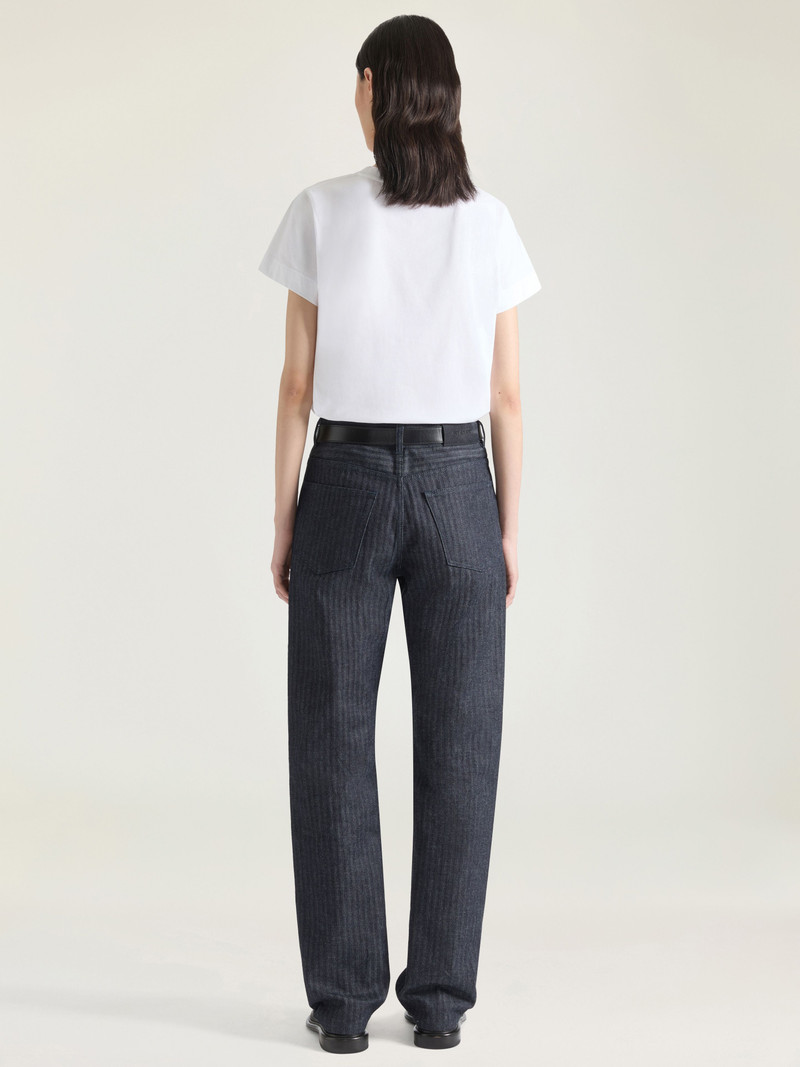 STRAIGHT FIT HERRINGBONE JEANS 3