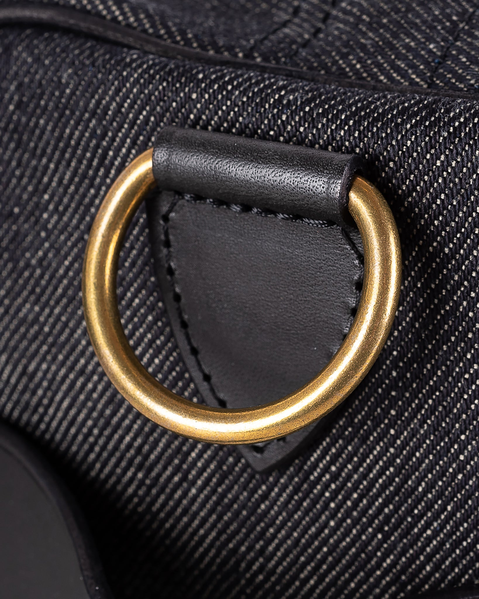IHE-35-IND 21oz Selvedge Denim and Buttero Leather Holdall - Indigo - 10