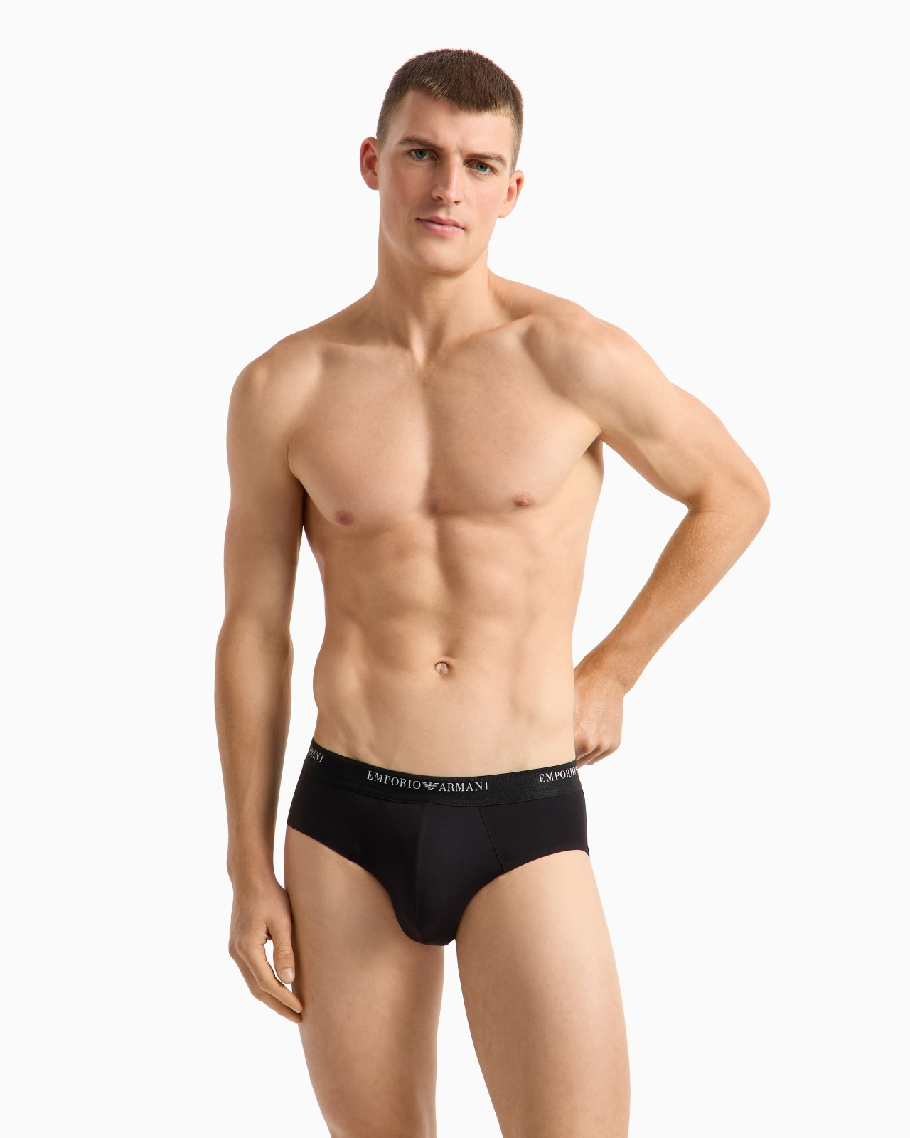 Soft modal briefs with logo waist - 2