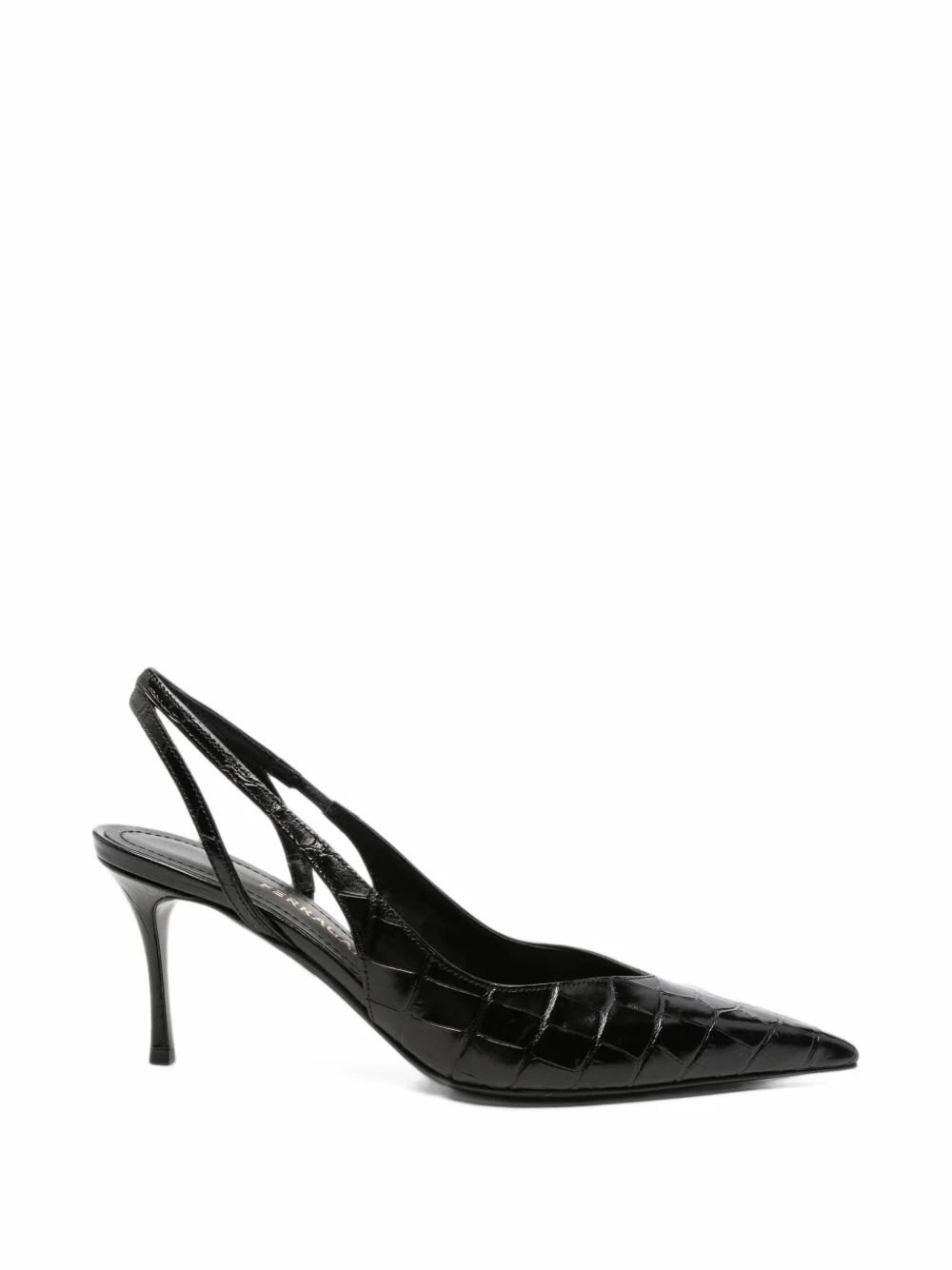 Dafne croc-effect slingback pumps - 1