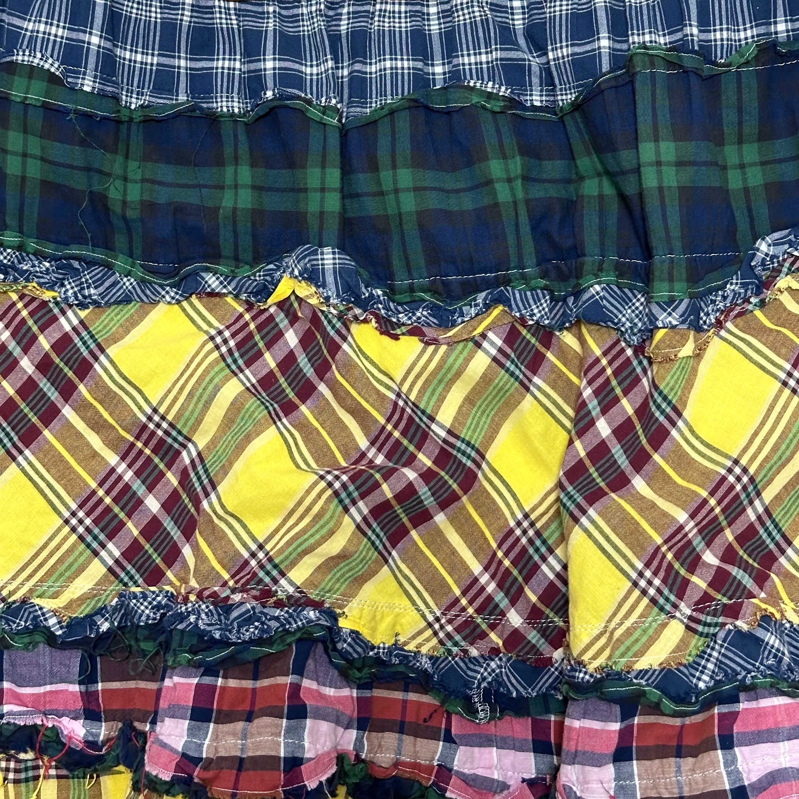 COMME DES GARÇONS Patchwork Checkered Flared Midi Skirt - 5