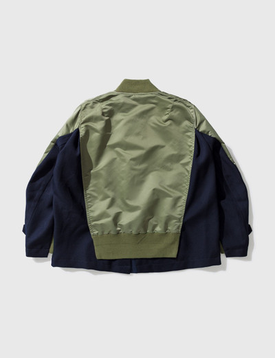 sacai WOOL SURGE X NYLON TWILL BLOUSON outlook