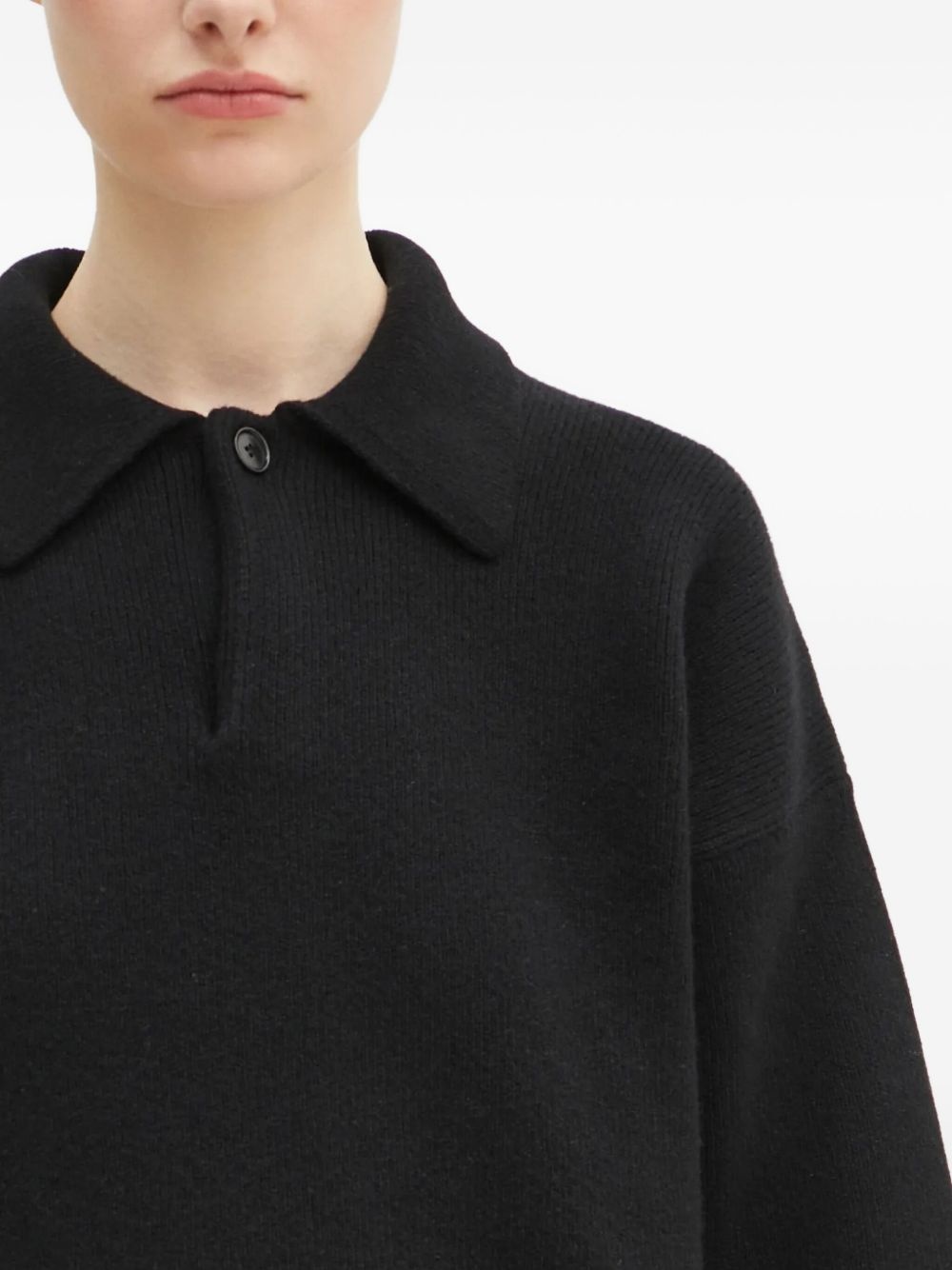 ribbed-cuffs polo shirt - 4