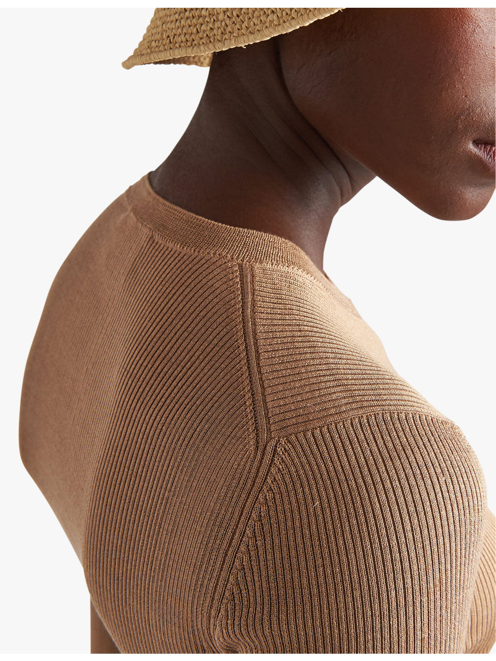 Logo-intarsia cropped silk jumper - 4