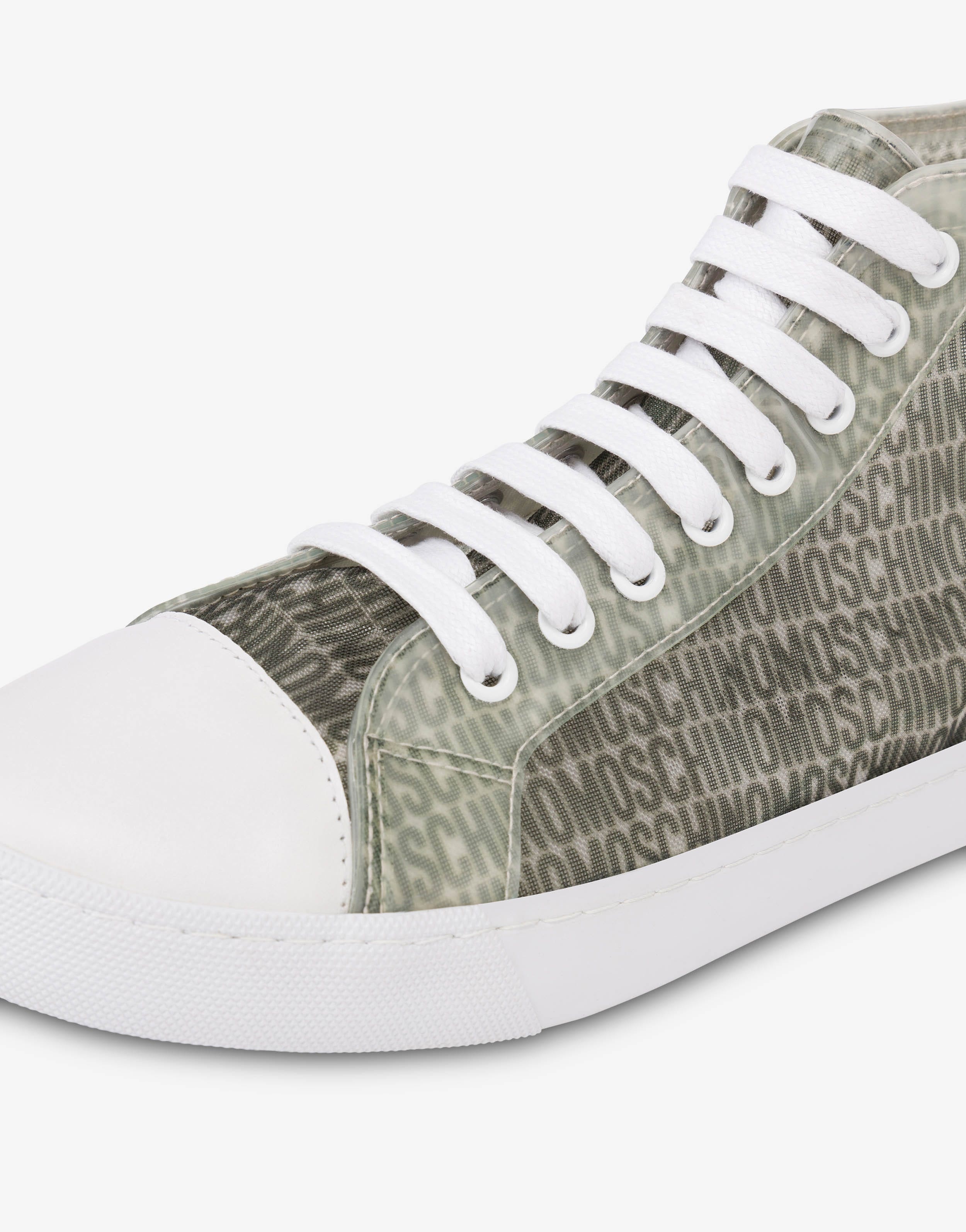 ALLOVER LOGO MESH HIGH SNEAKERS - 5