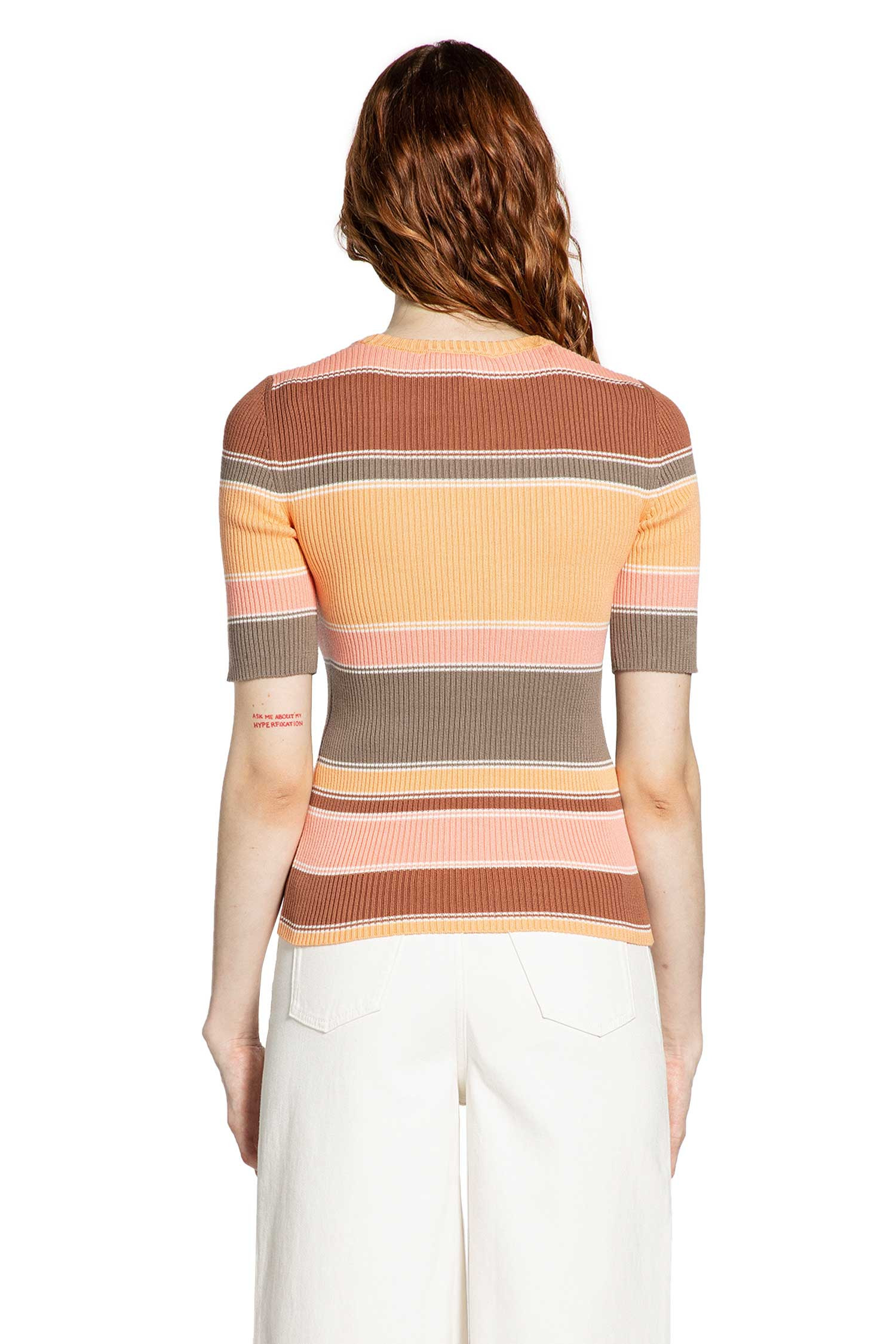 Striped Ribbed-knit Top - 4