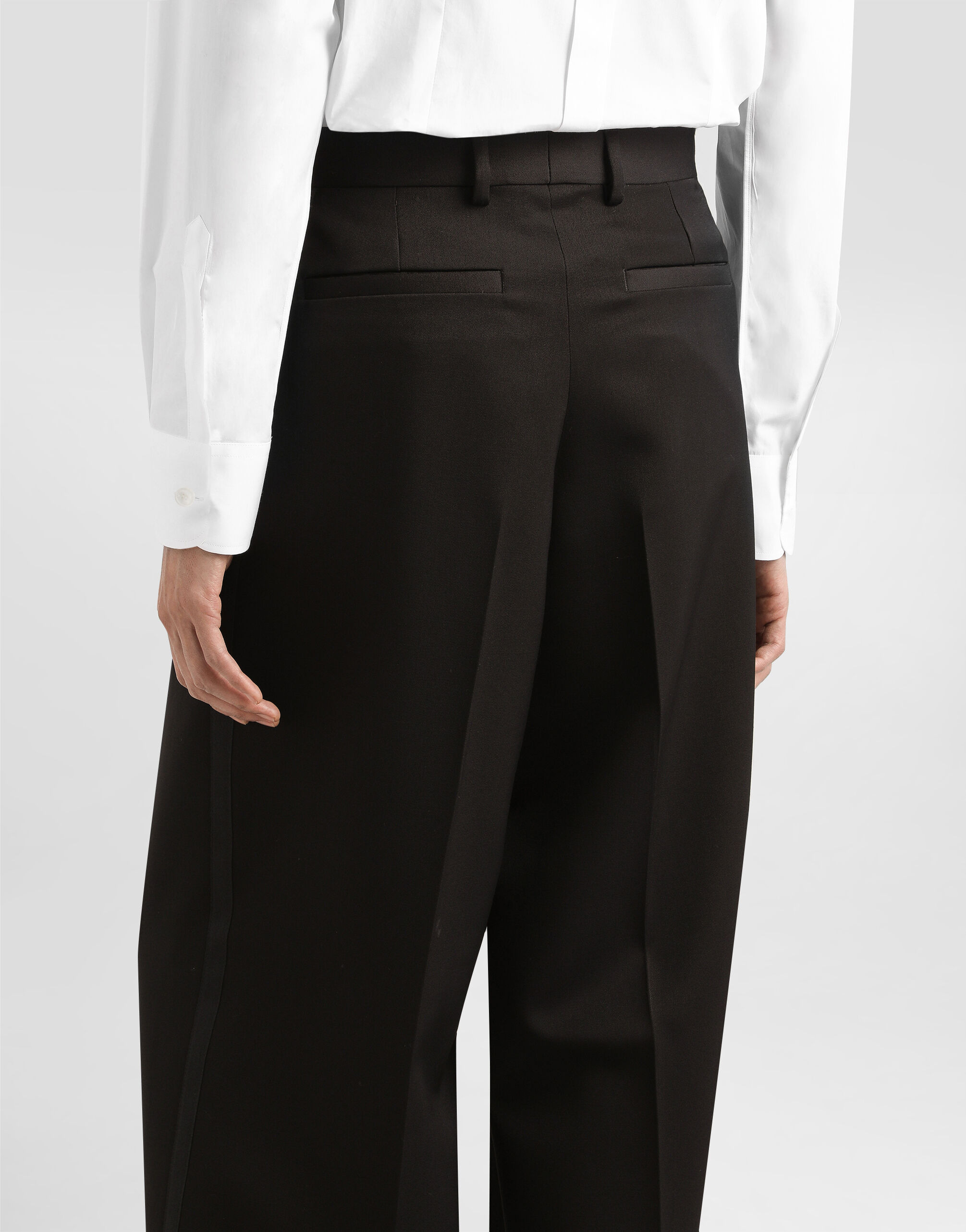 Wool gabardine trousers - 4