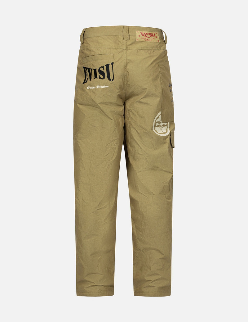 EVISU ASYMMETRIC AND MULTI-POCKETS LOOSE FIT CARGO PANTS outlook