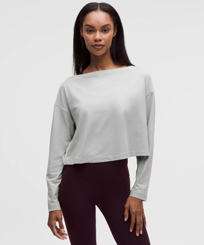 Softy Suedey Relaxed Boatneck Long-Sleeve Shirt 1